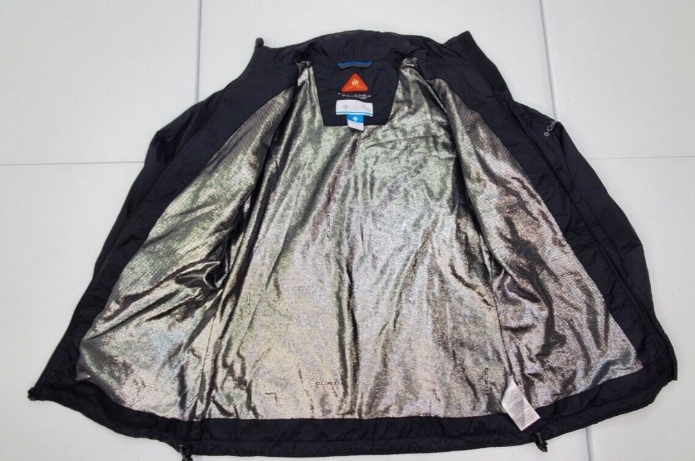 Columbia Used Women S Omni-heat Black jacket Ruffles/Interchange Lightweight - Picture 4 of 8